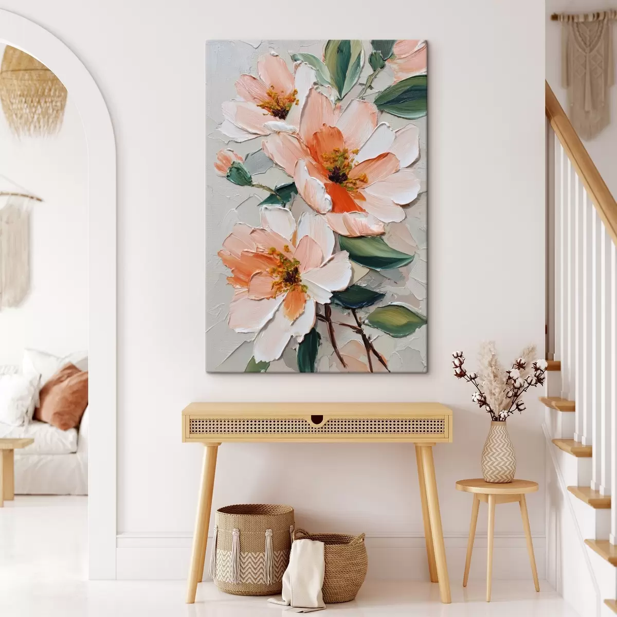 Obraz Květinová kompozice ve stylu olejomalby Č. s45646