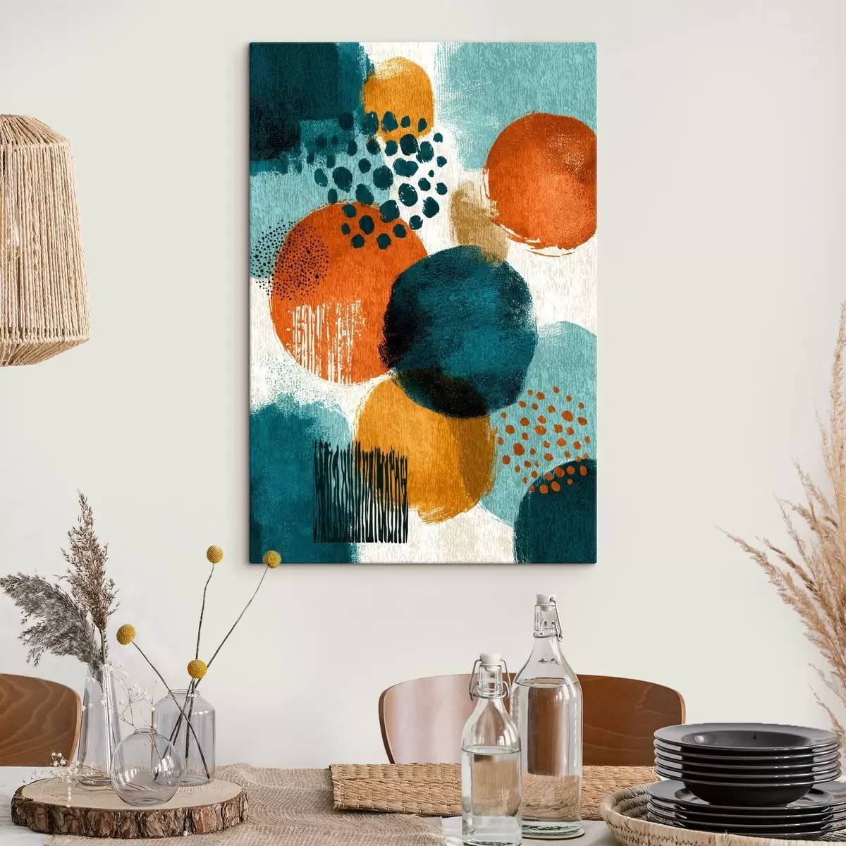 Obraz Jasné tvary ve stylu abstraktní malby Č. s45649