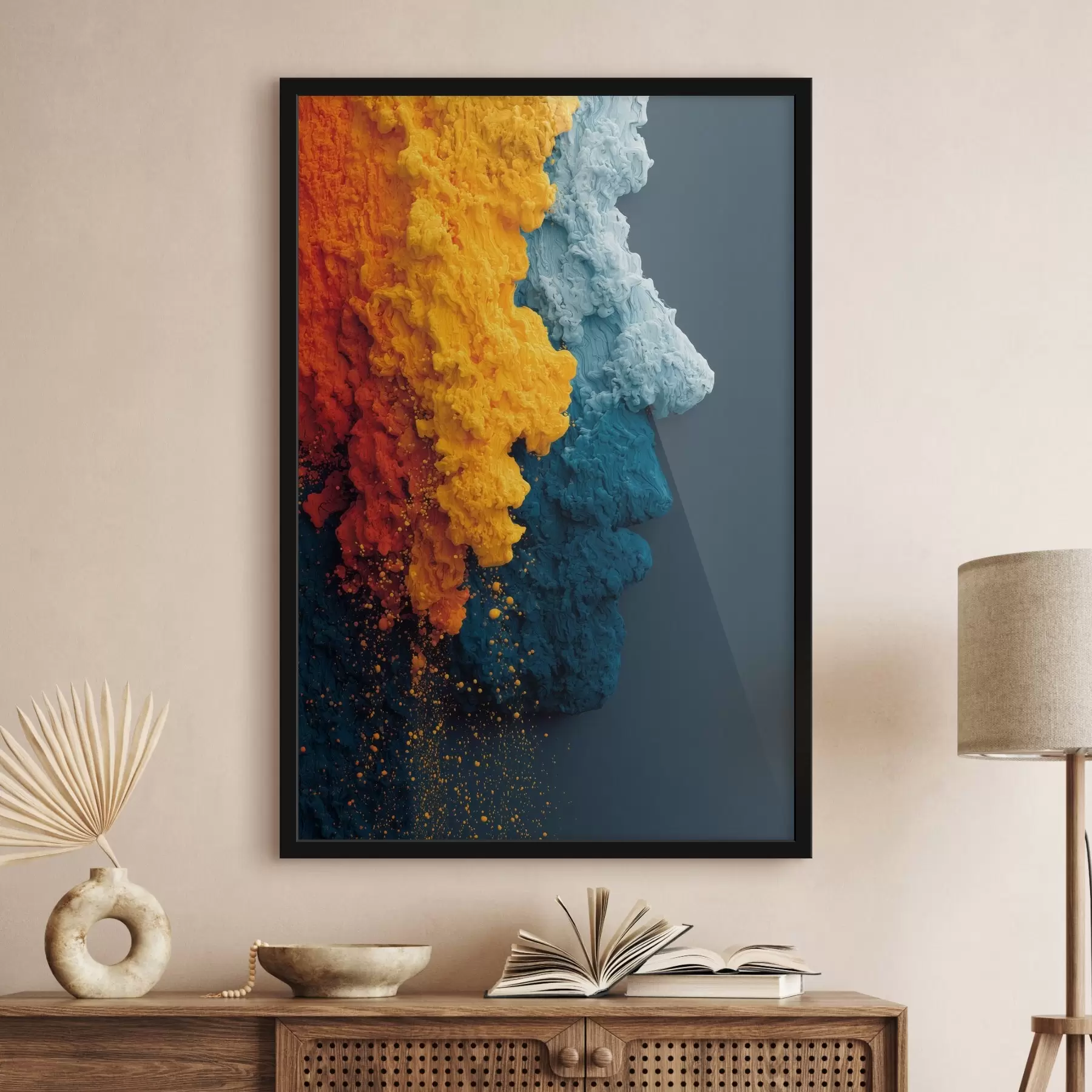 Fototapet Dynamický portrét v barevných barvách f45638