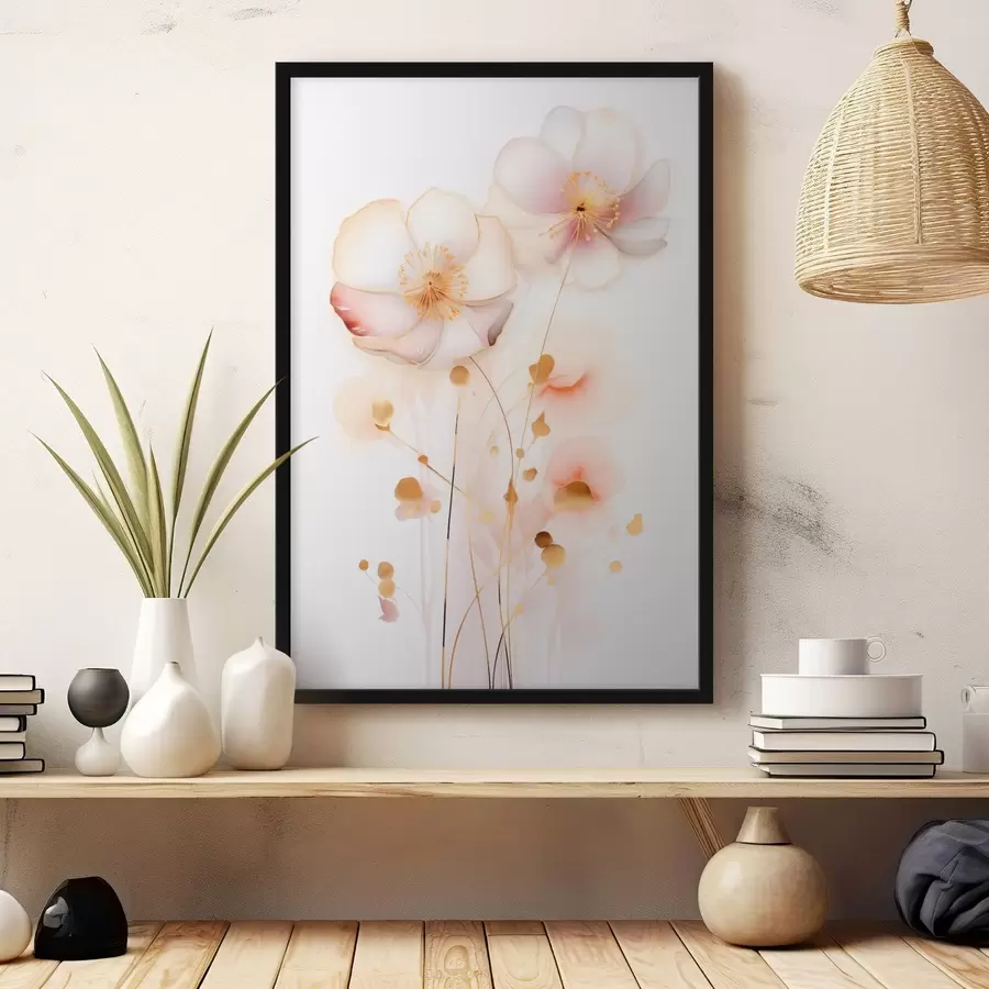 Fototapet Pastelové máky v abstraktním stylu f45643