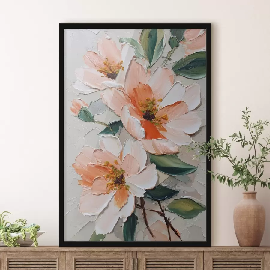 Fototapet Květinová kompozice ve stylu olejomalby f45646