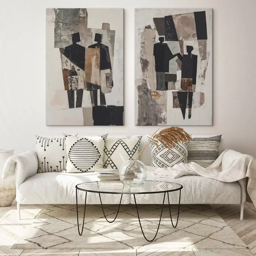 Obraz Abstrakce se siluetami Č. m00716