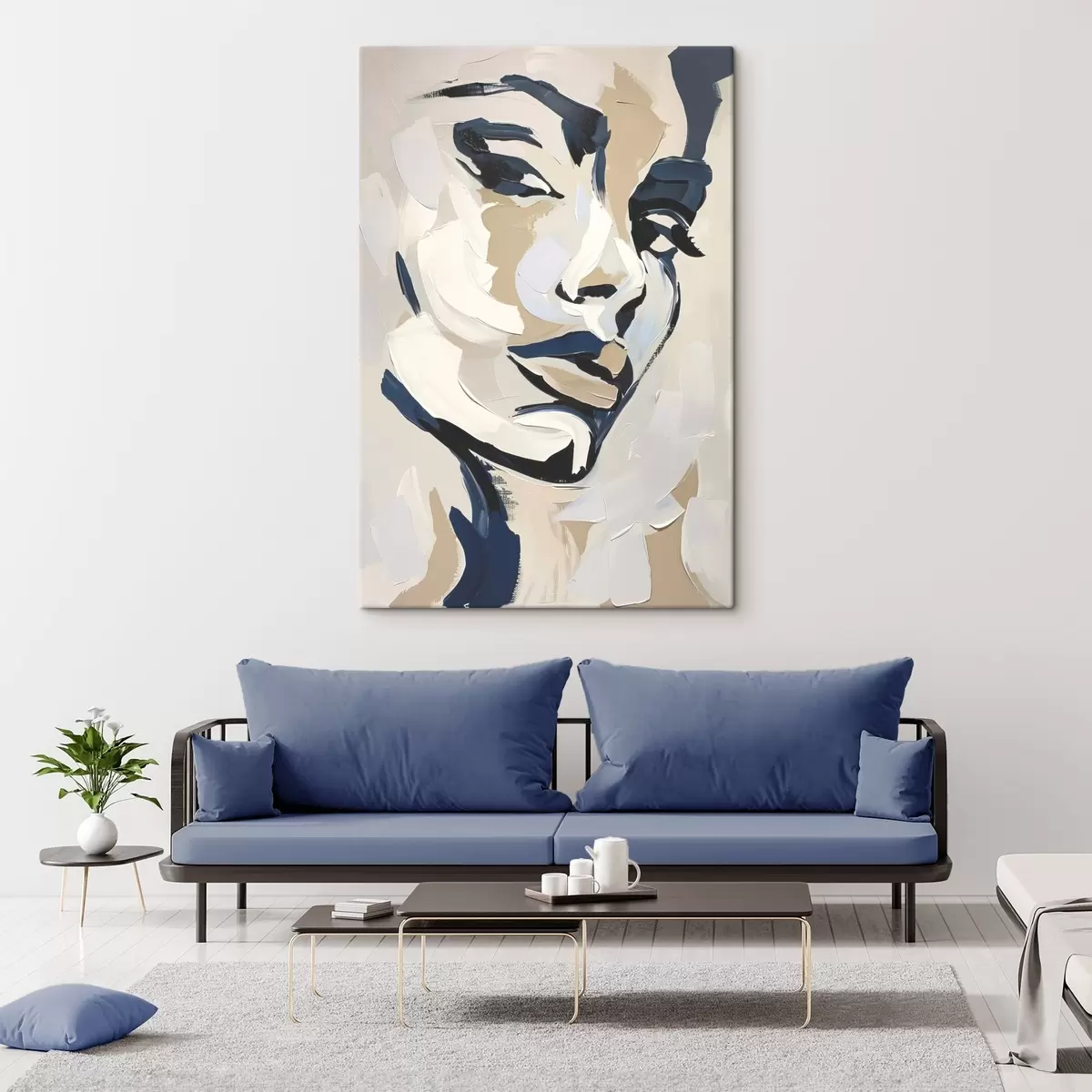 Obraz Abstraktní portrét ženy s imitací tahů štětcem Č. s45593