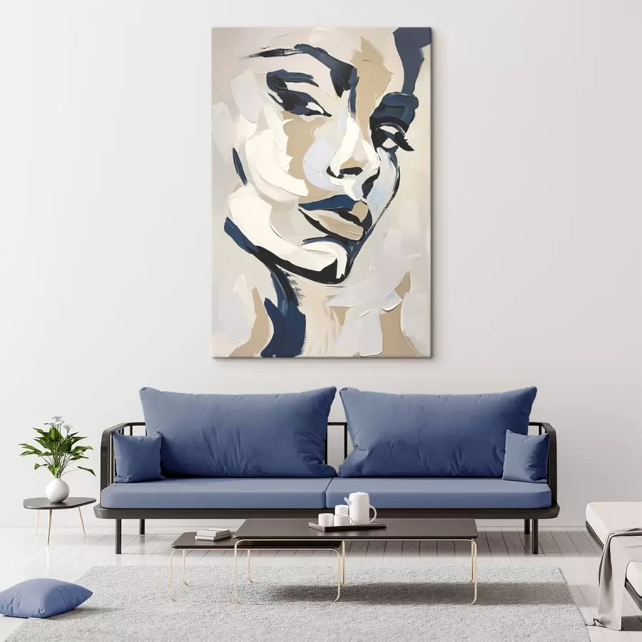 Obraz Abstraktní portrét ženy s imitací tahů štětcem Č. s45593