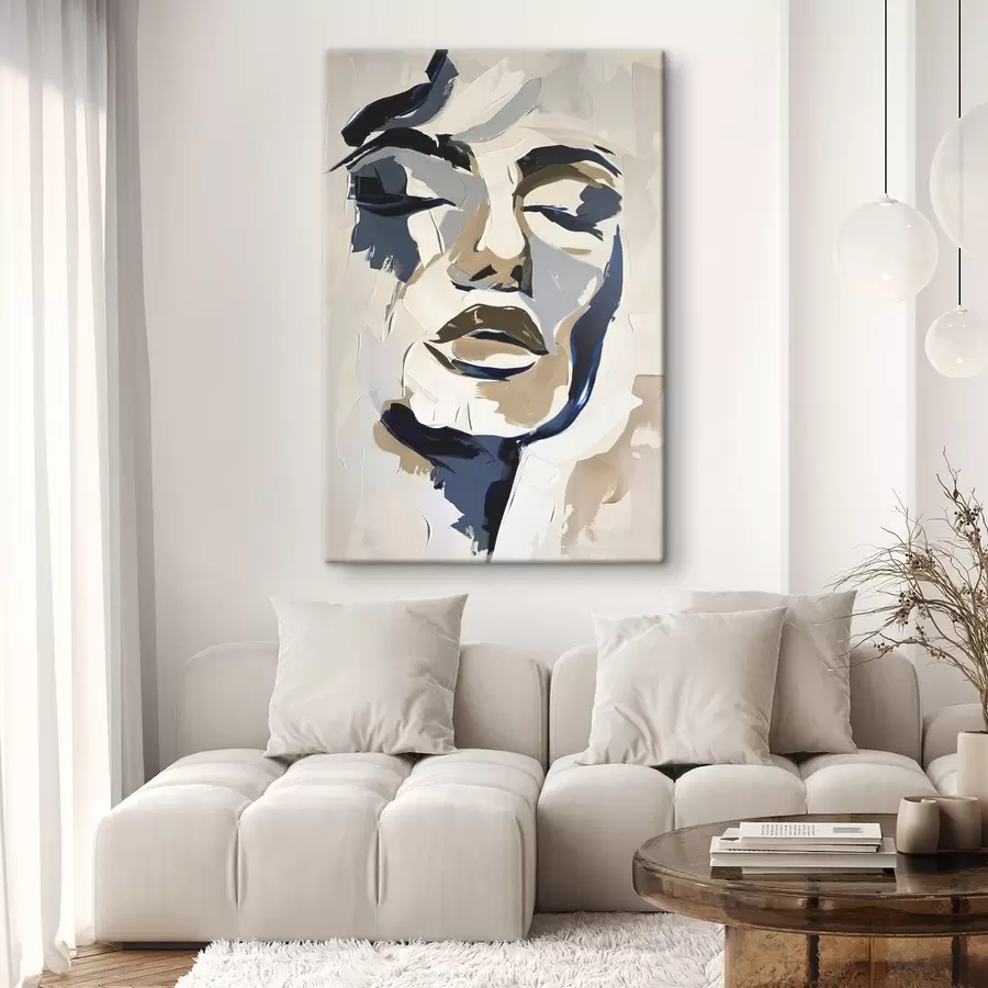 Obraz Abstraktní portrét ženy s imitací tahů štětcem Č. s45743