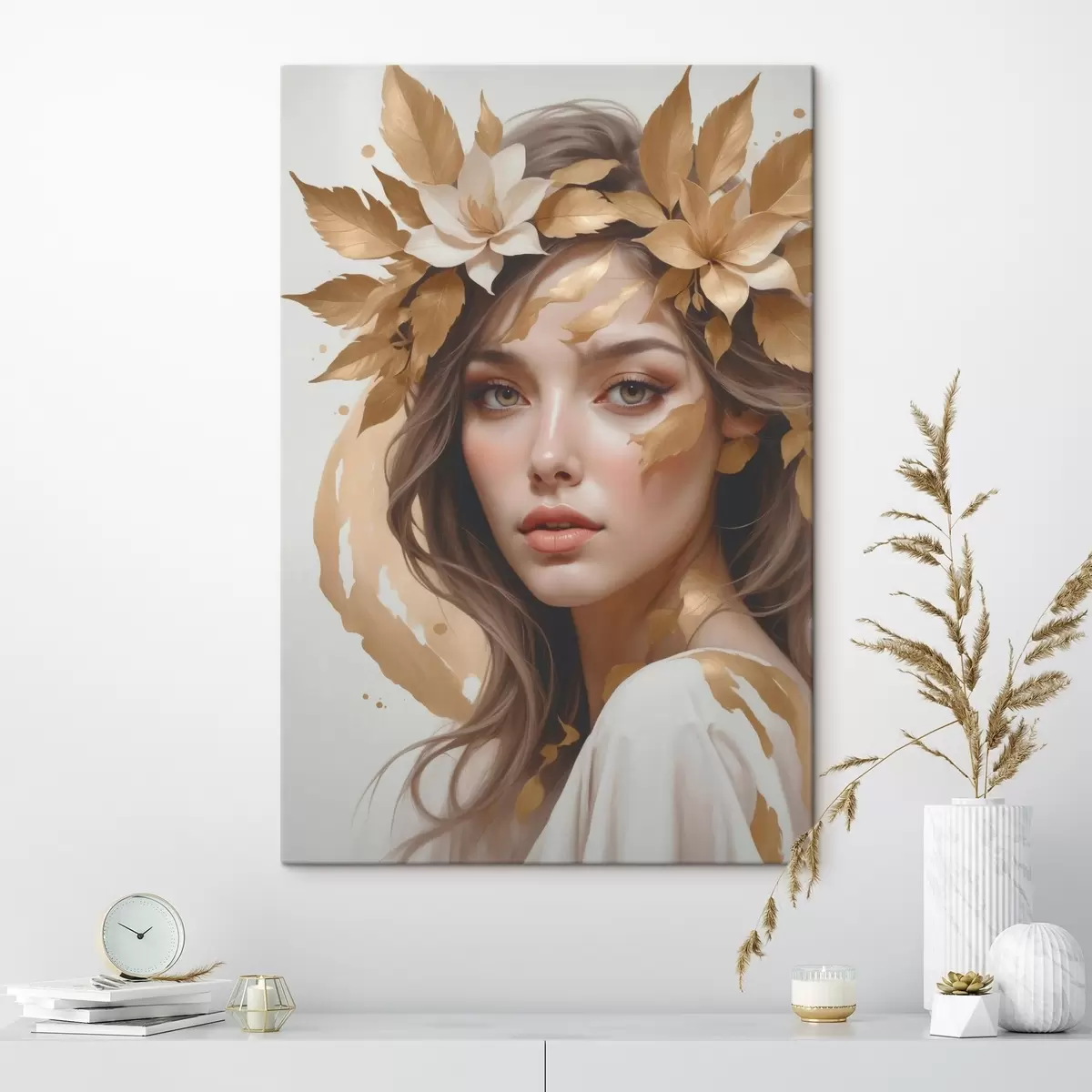 Obraz Žena s listy ve vlasech Č. s45748