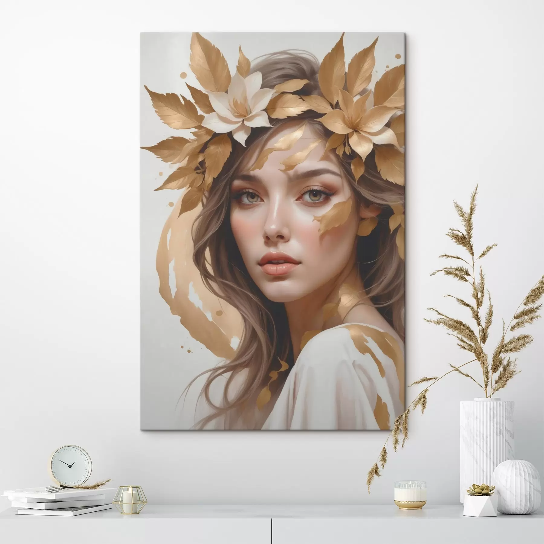 Obraz Žena s listy ve vlasech Č. s45748
