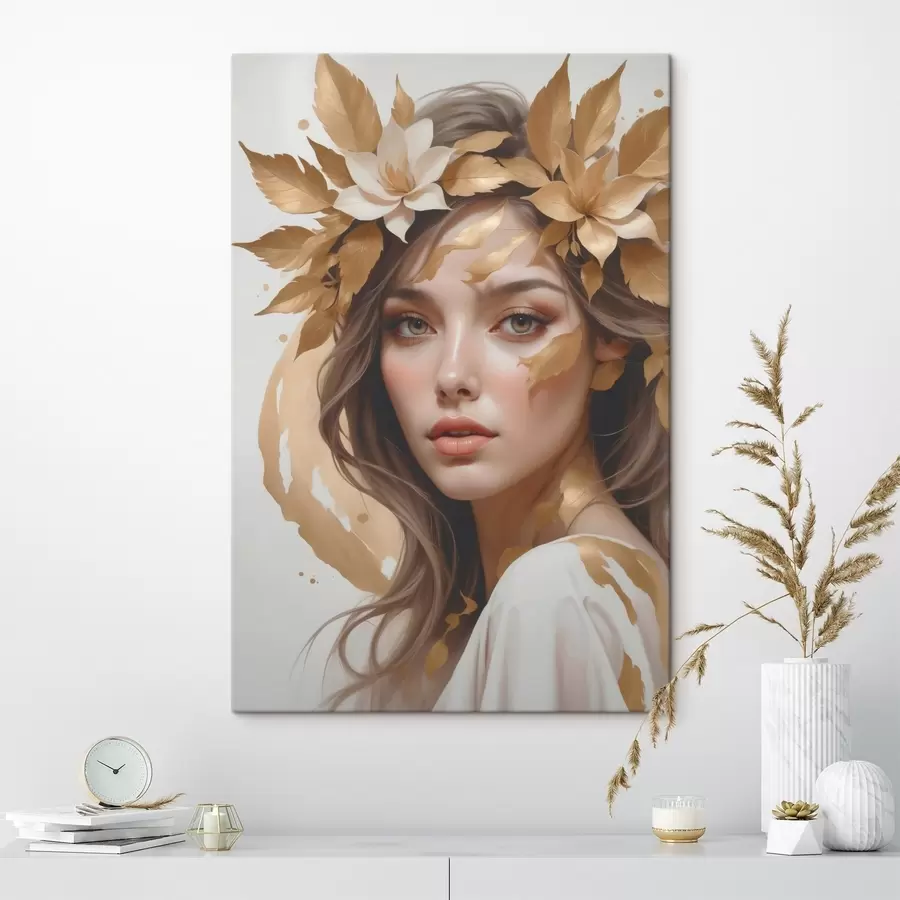 Obraz Žena s listy ve vlasech Č. s45748