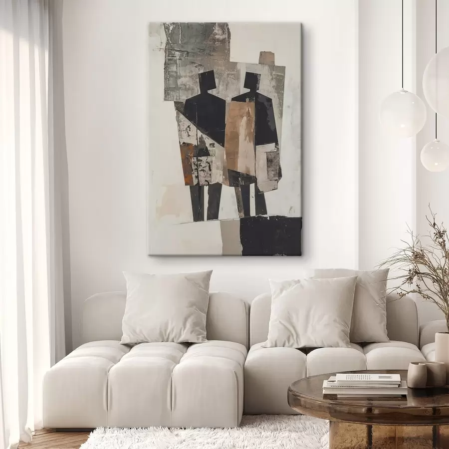Obraz Moderní abstrakce se siluetami Č. s45755