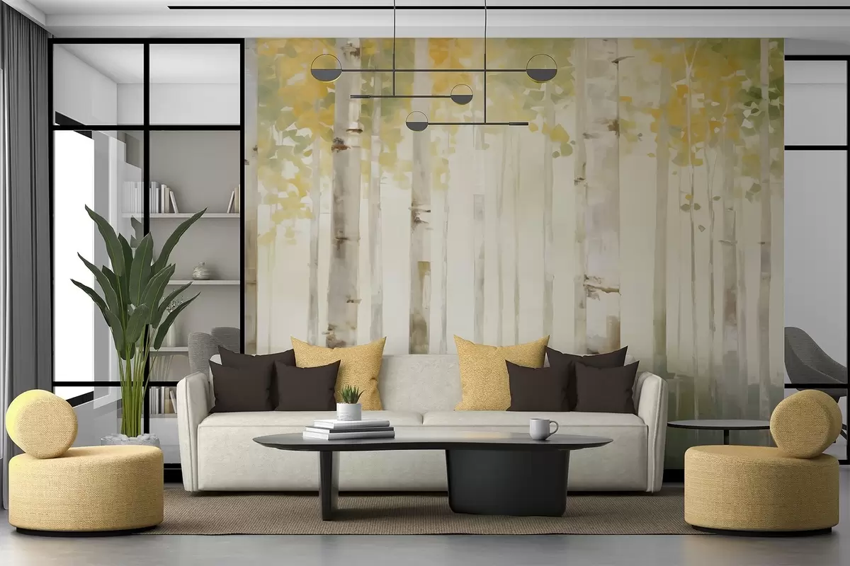 Fototapet Březový les w04520