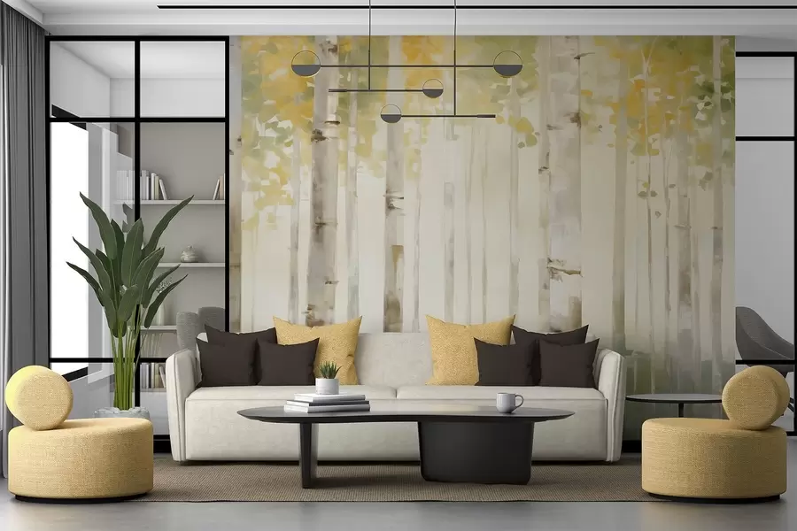 Fototapet Březový les w04520