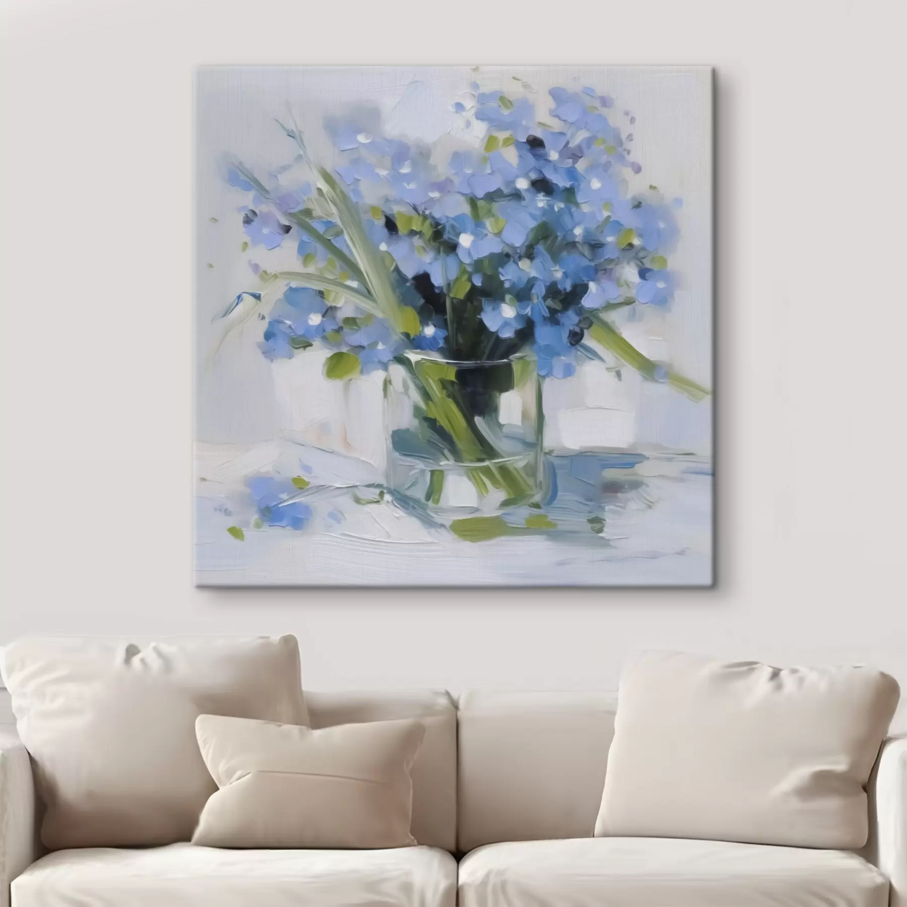 Obraz Jemné květiny ve skleněné váze Č. s45773