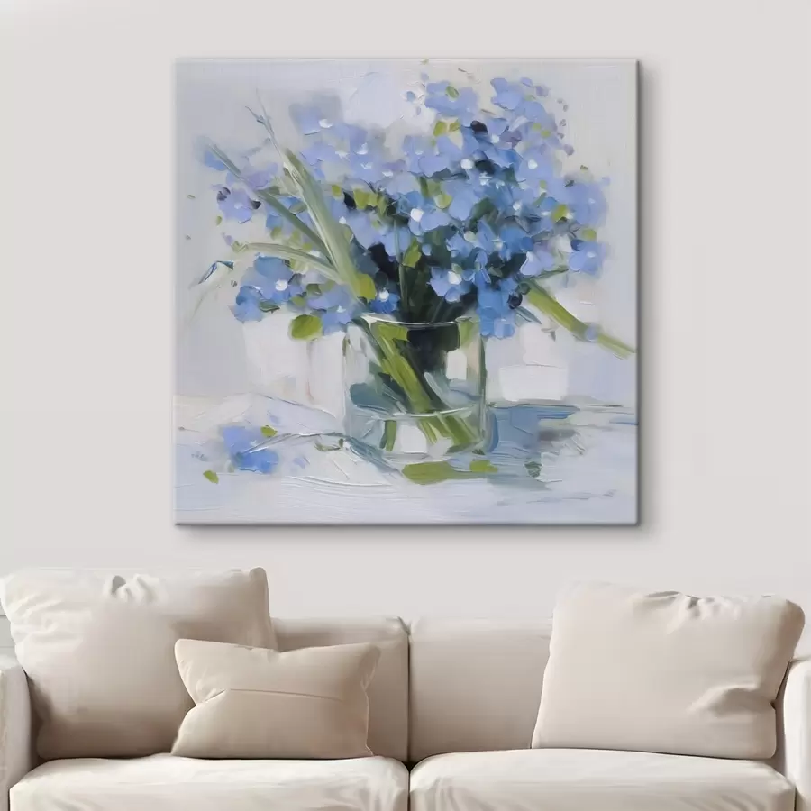 Obraz Jemné květiny ve skleněné váze Č. s45773