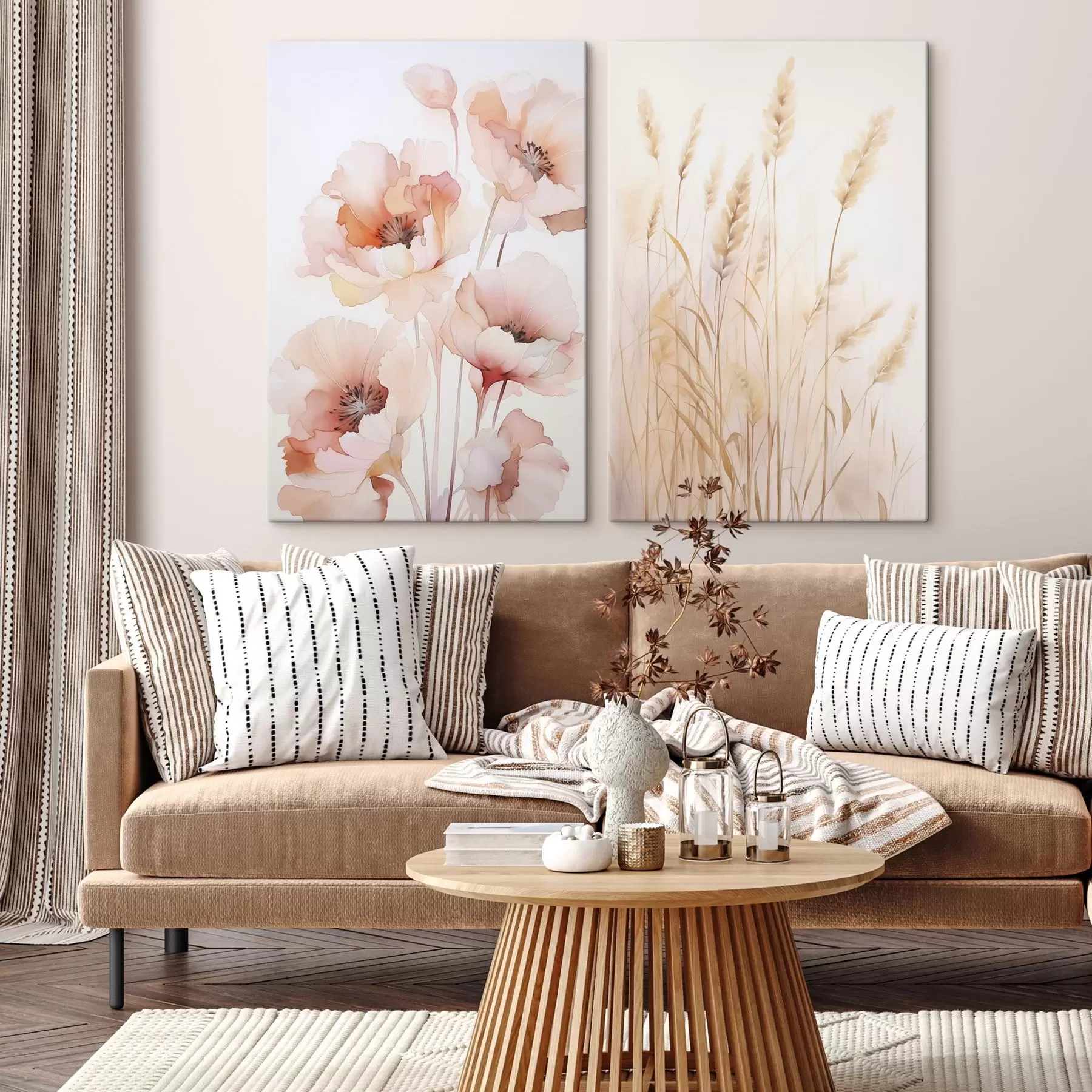 Obraz Mák a klásky, imitace akvarelu Č. m00723