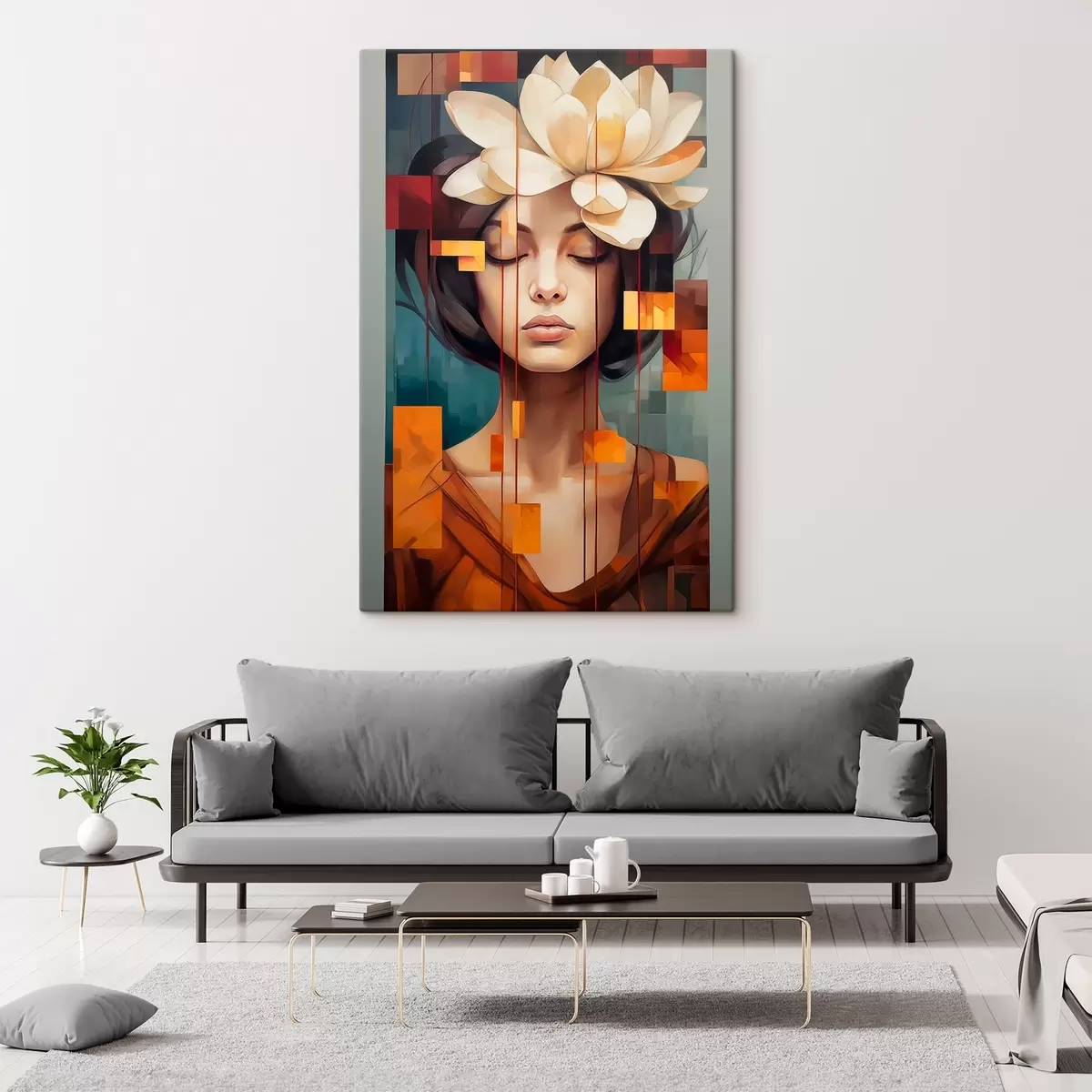 Obraz Žena s květinou Č. s45796