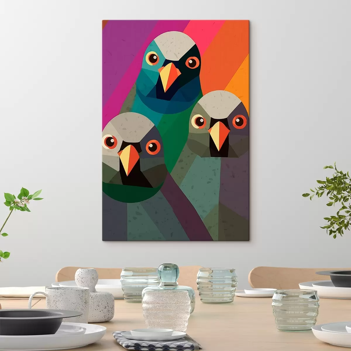 Obraz Tři holubi Č. s45799