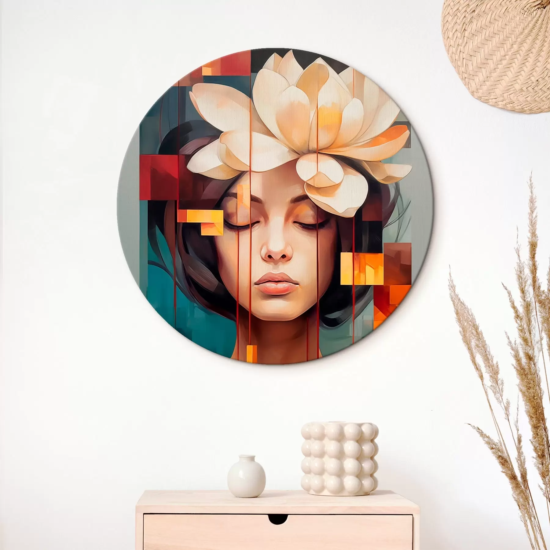 Obraz Žena s květinou Č. r45796