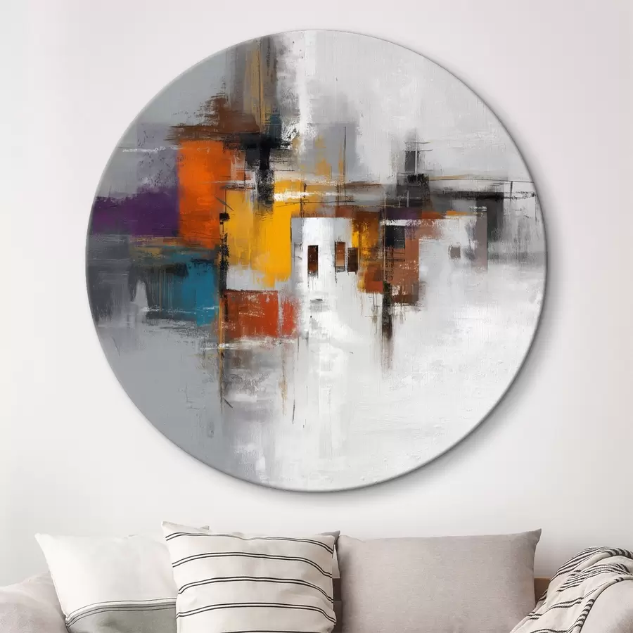 Obraz Barevná abstrakce s geometrickými motivy Č. r45239