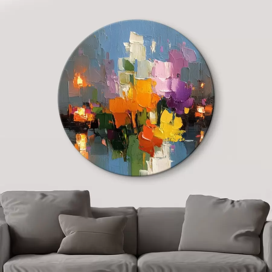 Obraz Městská abstrakce: odraz světla ve vodě Č. r45243