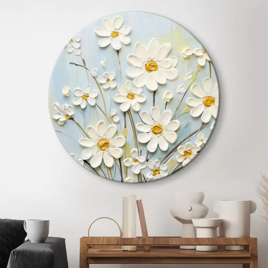 Obraz Texturované sedmikrásky: impasto umění s expresivními tahy štětce Č. r45266