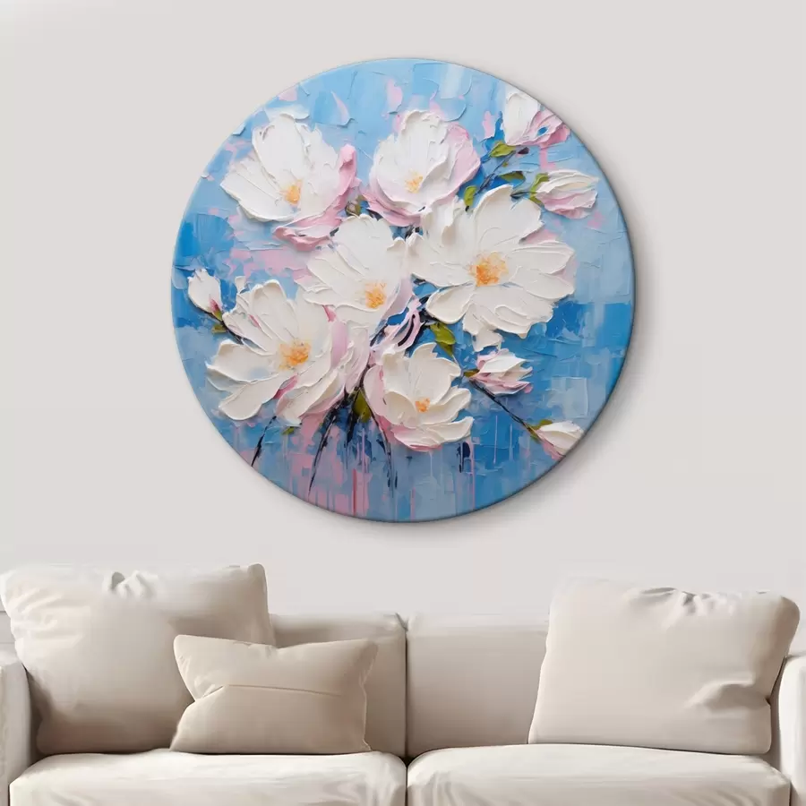 Obraz Objemné květiny: kompozice ve stylu olejomalby Č. r45537