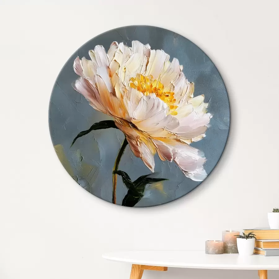 Obraz Abstraktní květina: kompozice v modrých a šedých tónech Č. r45542