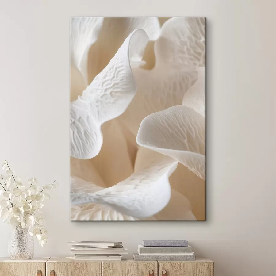 Obraz okvětní lístky s žilkami v béžových tónech Č. s45703