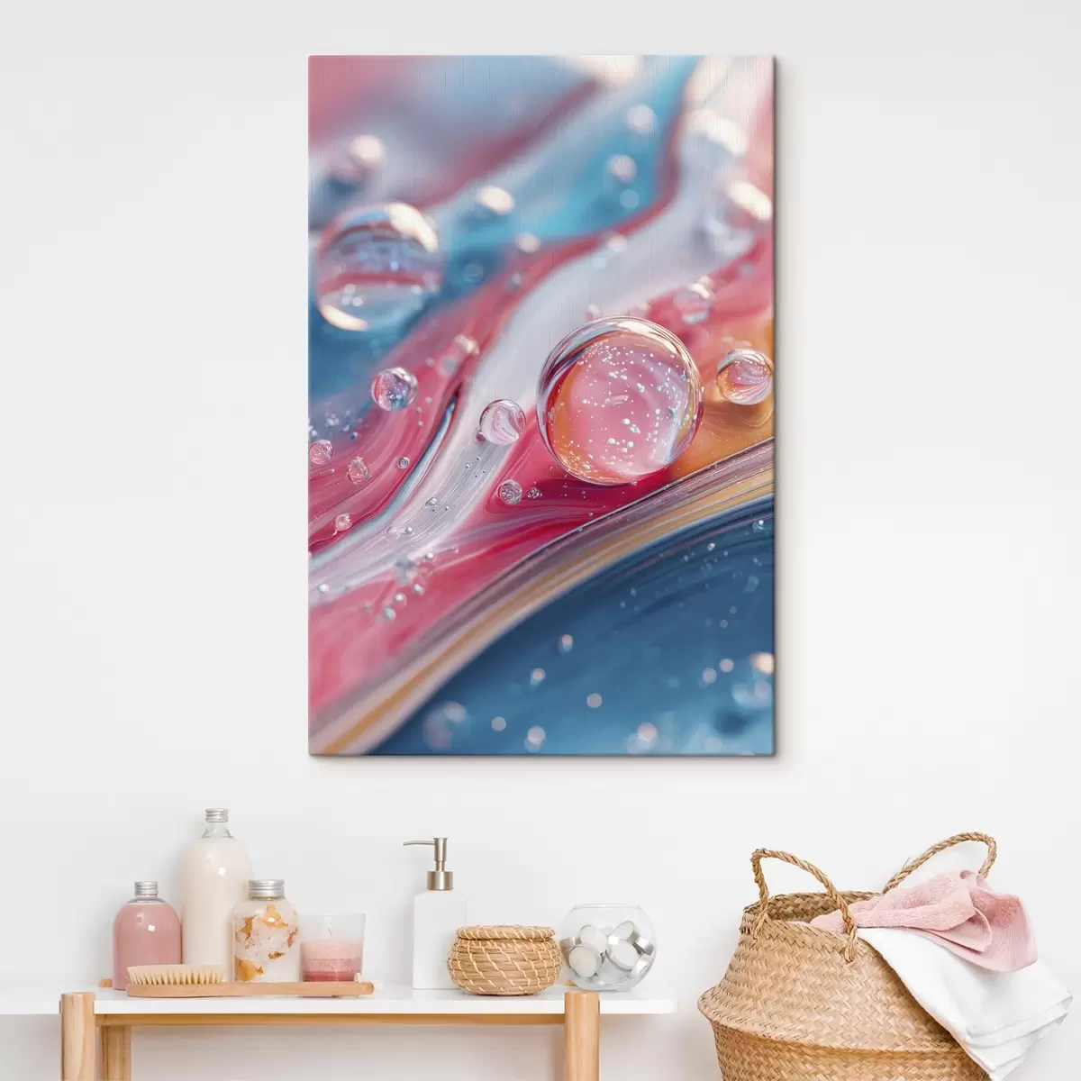 Obraz barevné vlny s bublinkami Č. s45706