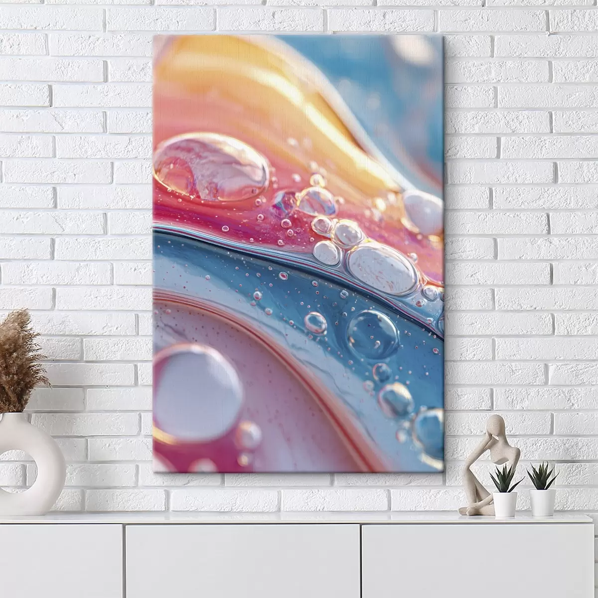 Obraz barevné vlny s bublinkami Č. s45707