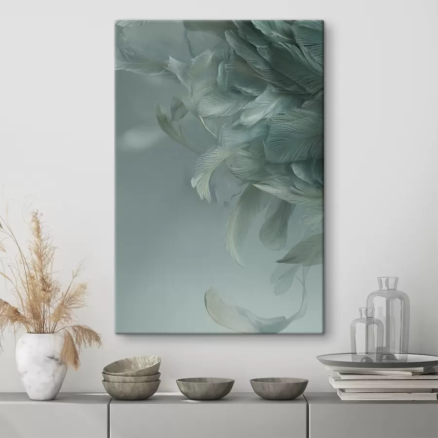 Obraz peří v mořských barvách Č. s45708