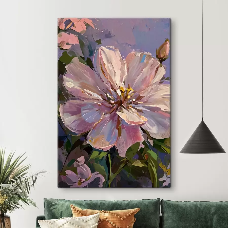 Obraz růžové květy ve stylu olejomalby Č. s45723