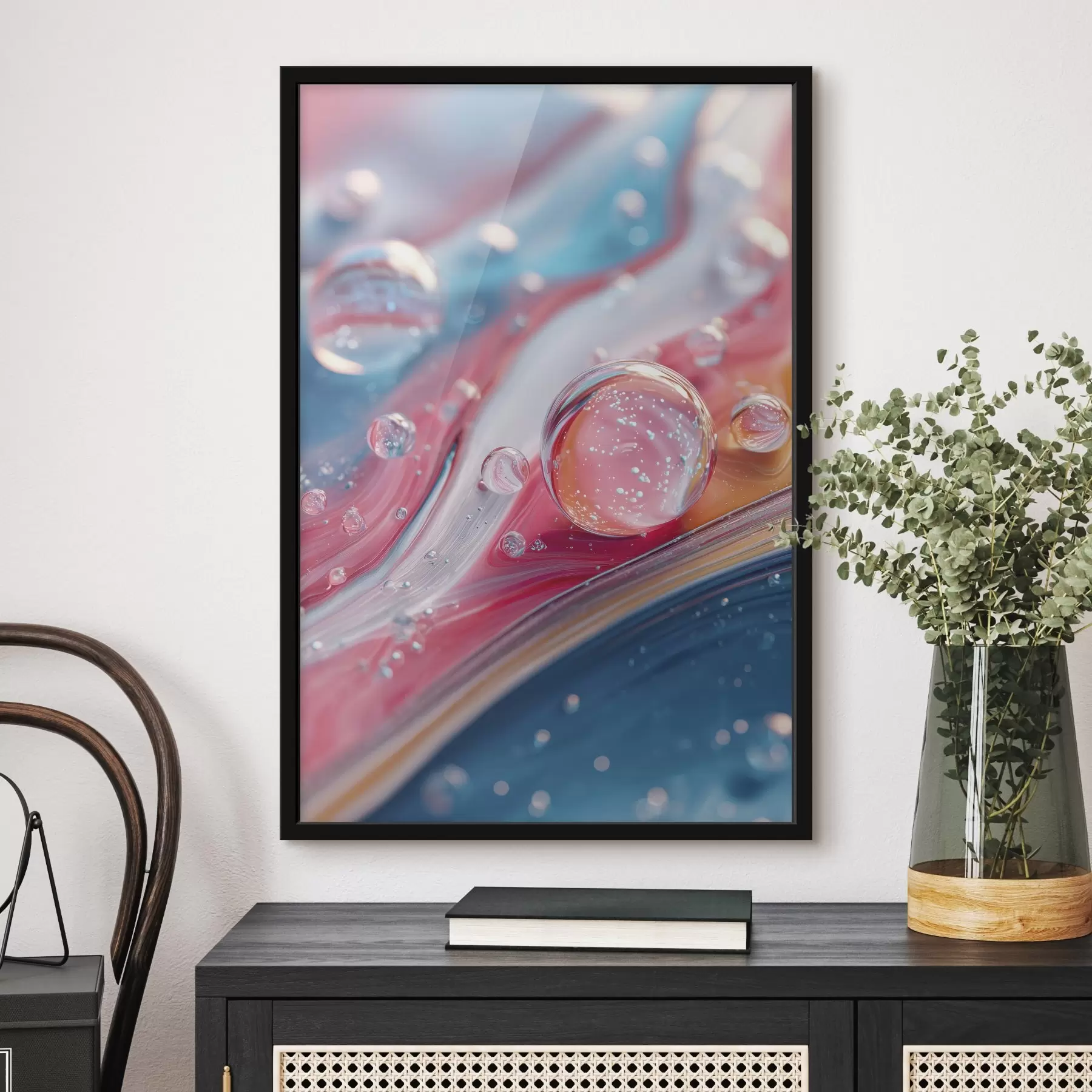 Fototapet barevné vlny s bublinkami f45706