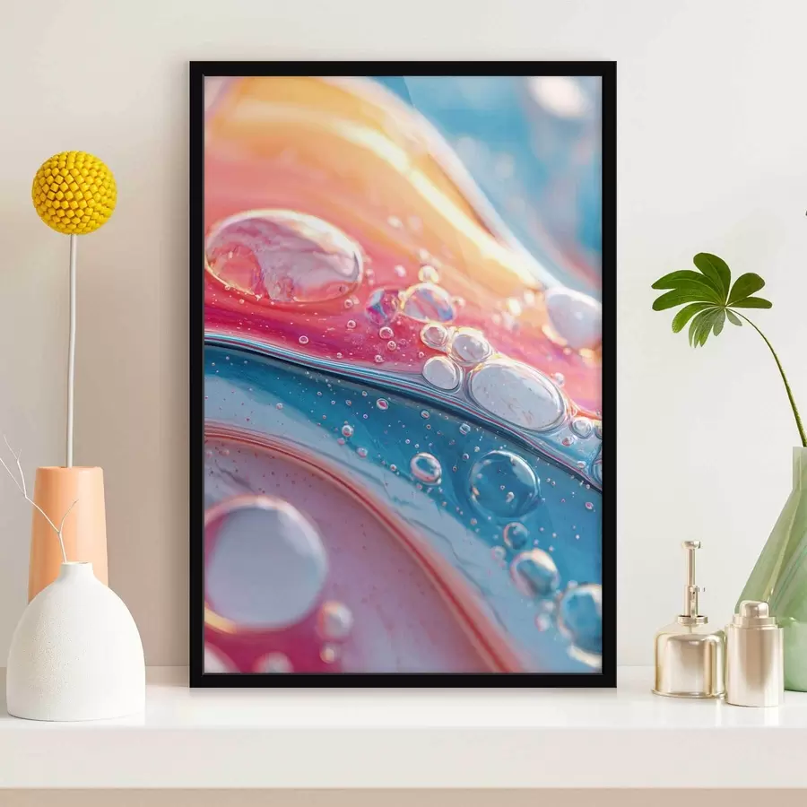 Fototapet barevné vlny s bublinkami f45707