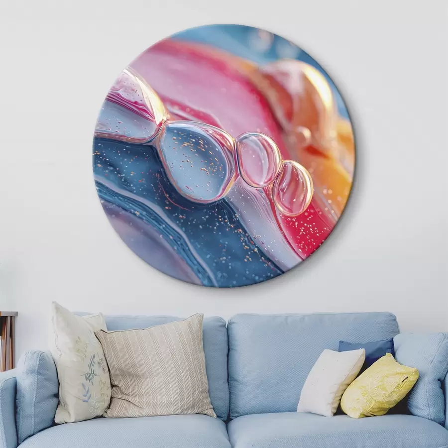 Obraz barevné vlny s bublinkami Č. r45705