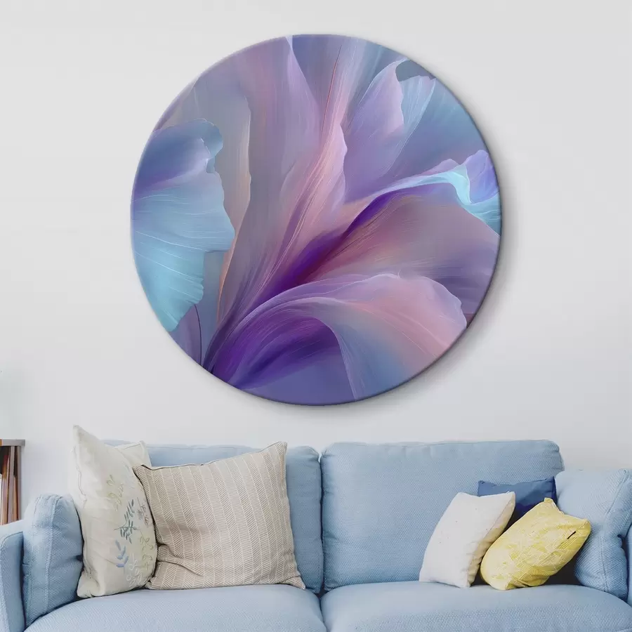 Obraz jemná fantazijní květina s okvětními lístky v odstínech fialové, modré a růžové. Č. r45711