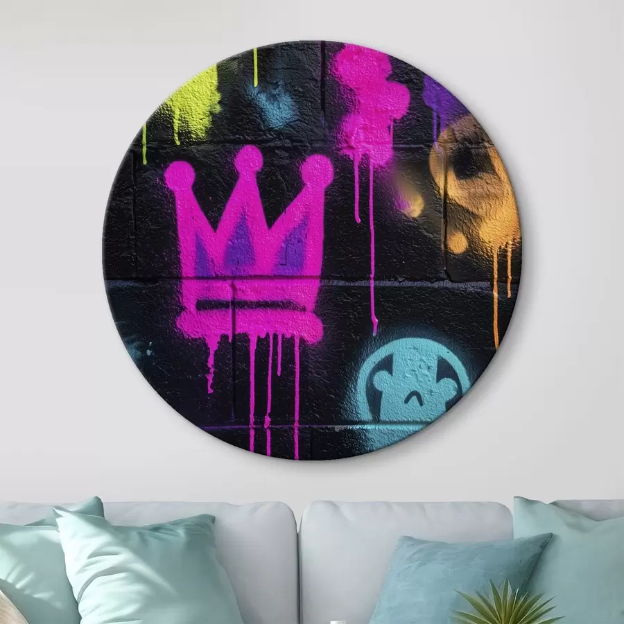 Obraz jasné pouliční graffiti na tmavém pozadí Č. r45717