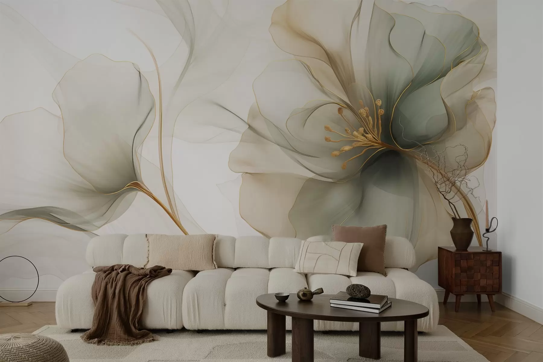 Fototapet Jemná květina s průsvitnými okvětními lístky w04553