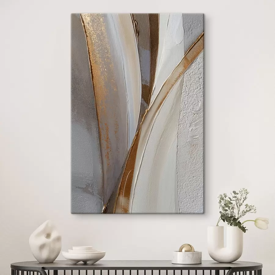 Obraz Texturované abstraktní linie se žlutými a oranžovými jiskrami Č. s45810