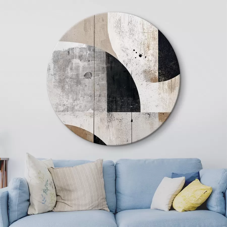 Obraz Geometrické tvary v odstínech šedé a béžové Č. r45812