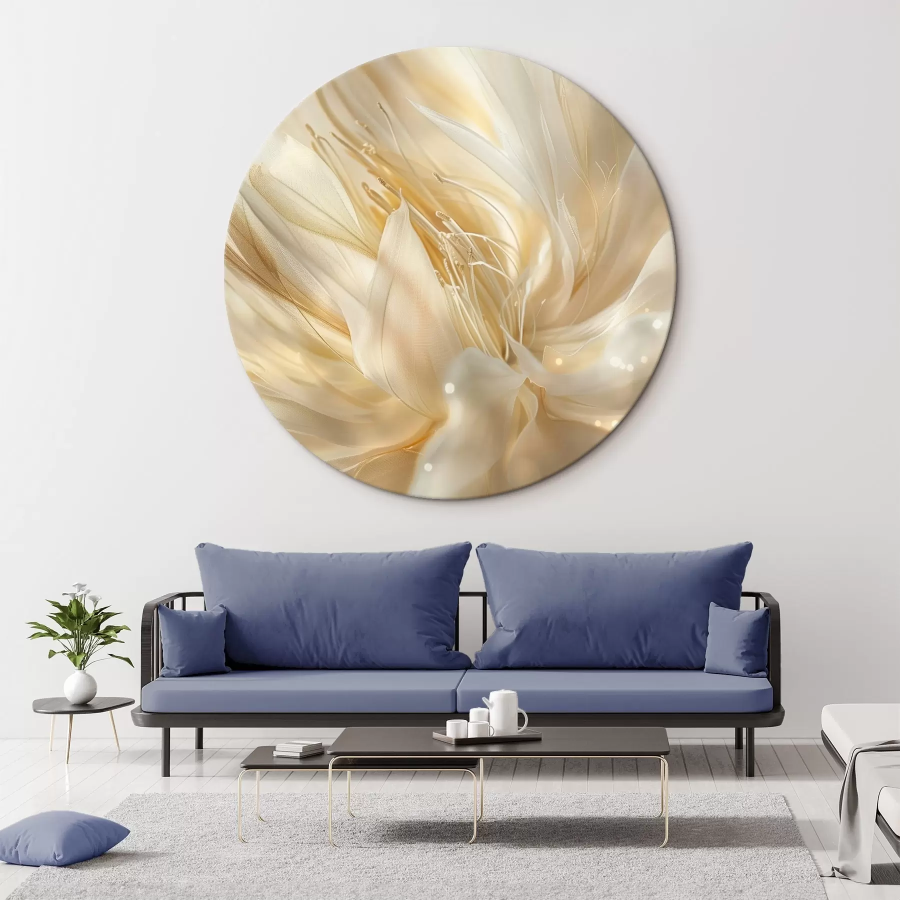 Obraz Světlá abstraktní květina v žlutooranžovém záři Č. r45819