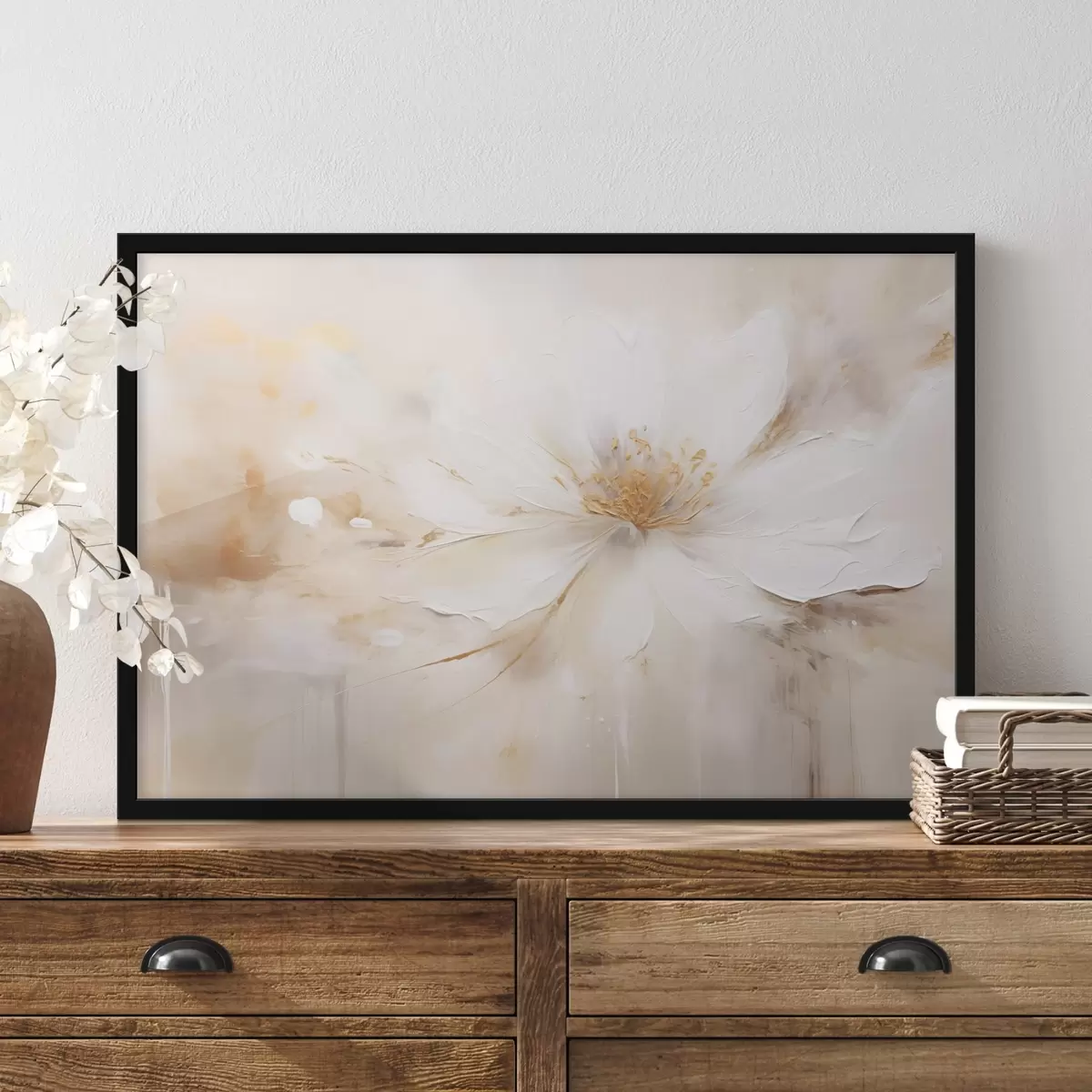 Poster Světlý květ se žlutooranžovým středem f45802