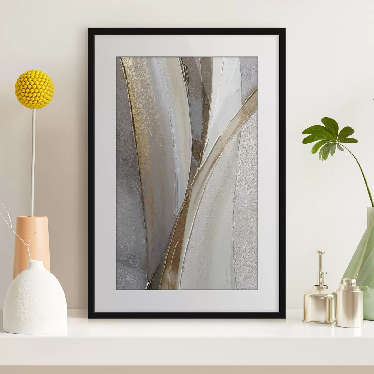 Poster Texturované abstraktní linie se žlutými a oranžovými jiskrami f45810