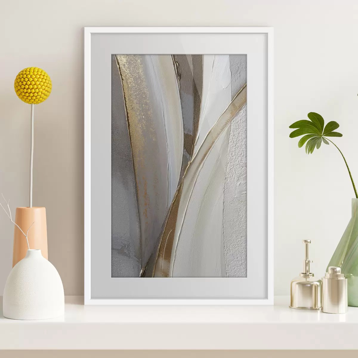 Poster Texturované abstraktní linie se žlutými a oranžovými jiskrami f45810