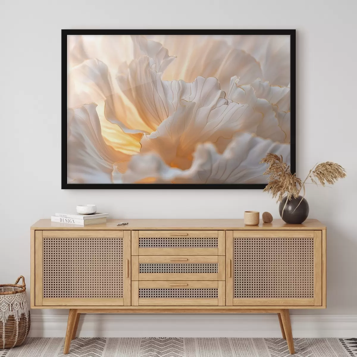 Poster Jemné okvětní lístky v teplých odstínech se žlutooranžovými okraji f45820