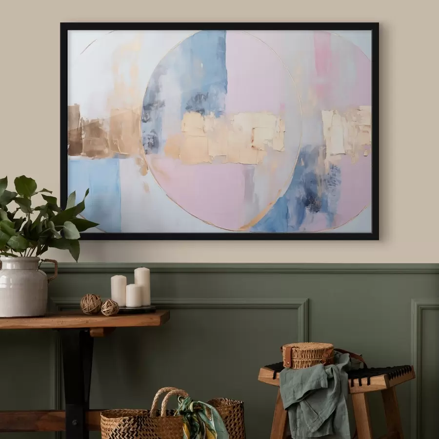 Fototapet Abstrakce v modro-růžových kruzích f45821