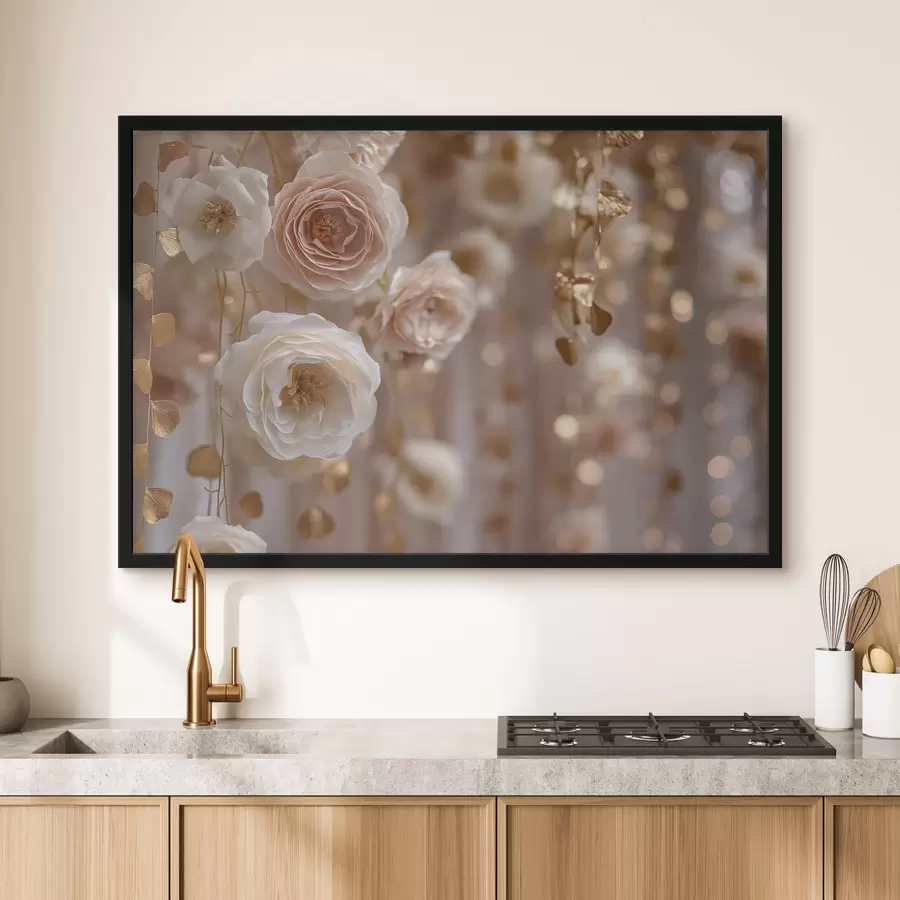 Fototapet Krémové růže s akcenty f45824