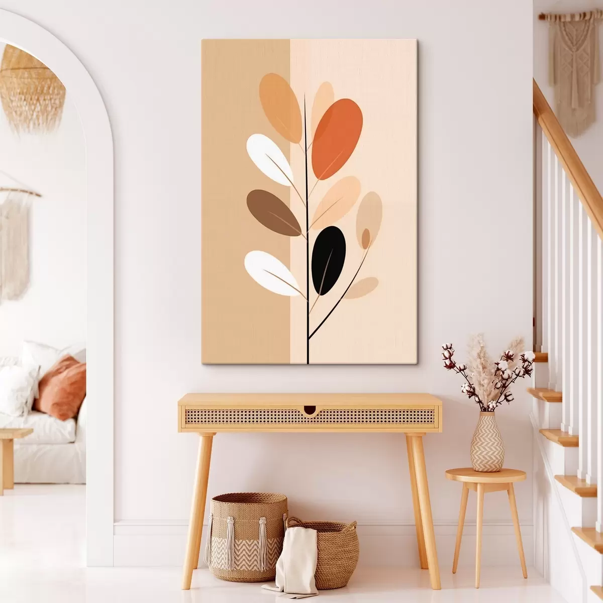 Obraz Minimalistická větev s listy Č. s45834