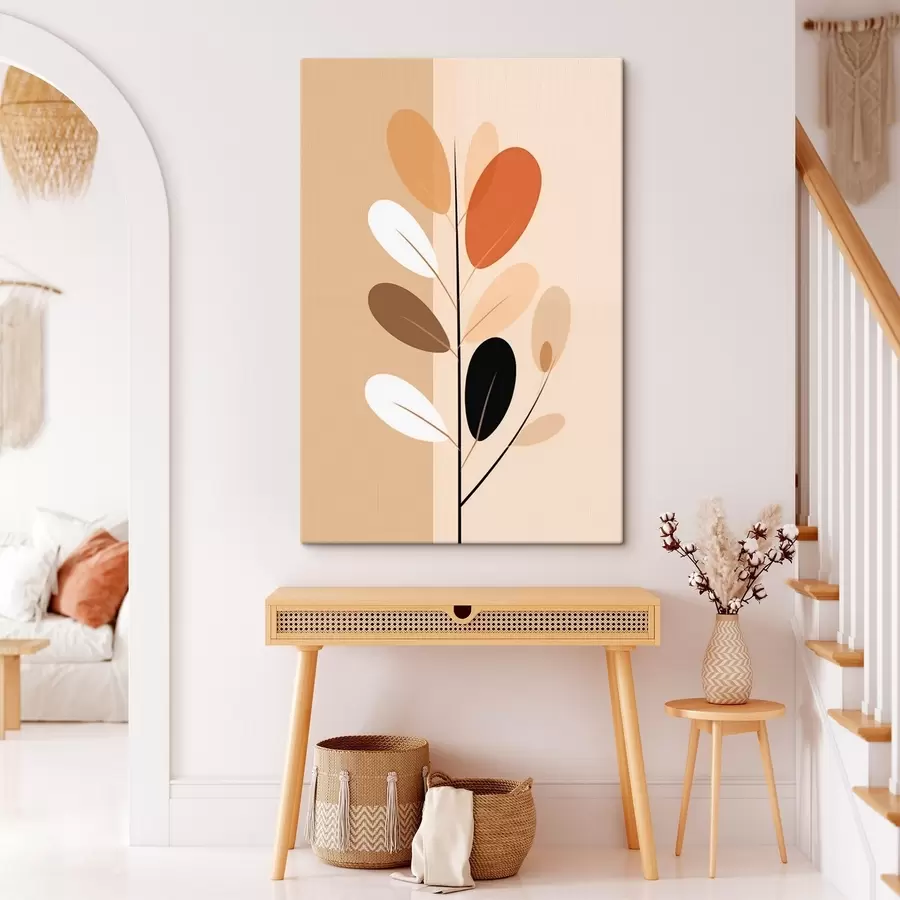 Obraz Minimalistická větev s listy Č. s45834