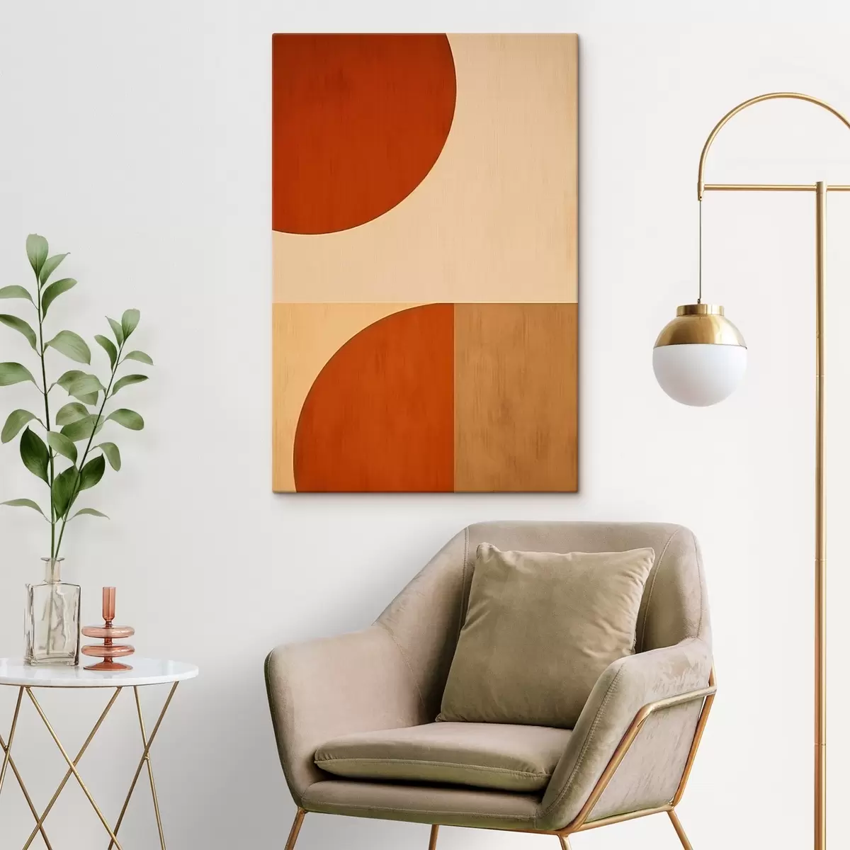 Obraz Abstraktní půlkruhy Č. s45844