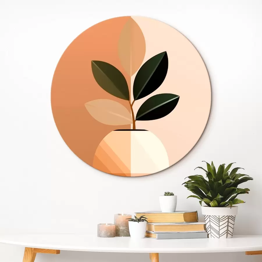 Obraz Geometrická váza s listy Č. r45833